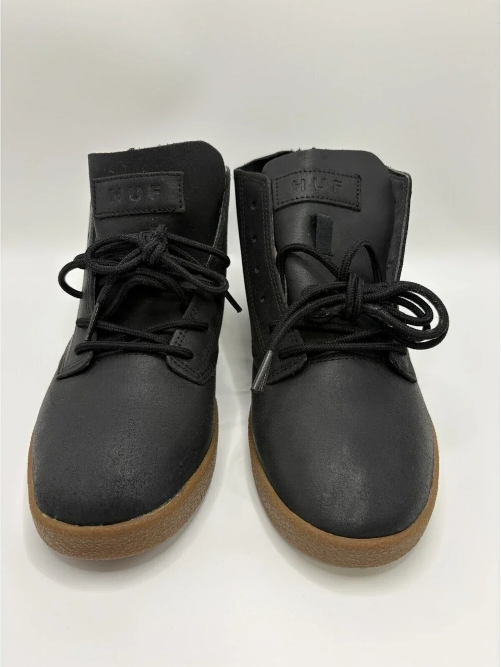 Huf Cooper Black US Mens Size 8 Chukka Leather Shoes Skate NWB